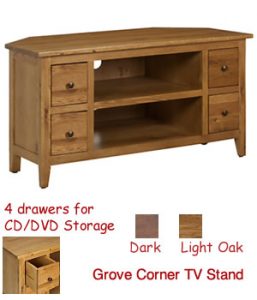 Light Dark Wood TV Cabinets with drawers