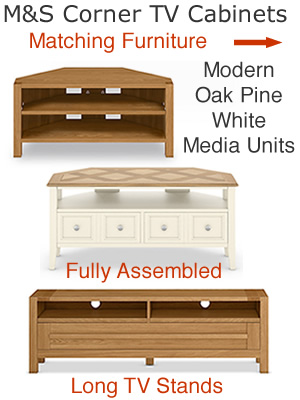 Light Oak Pine White Media Units