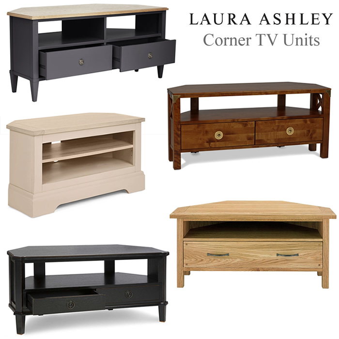 Laura Ashley corner media units and angled TV cabinets